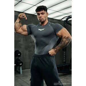 Young LA Batman Dark Grey Compression Tee (4259)‎ | 2XL  | OUT OF STOCK
